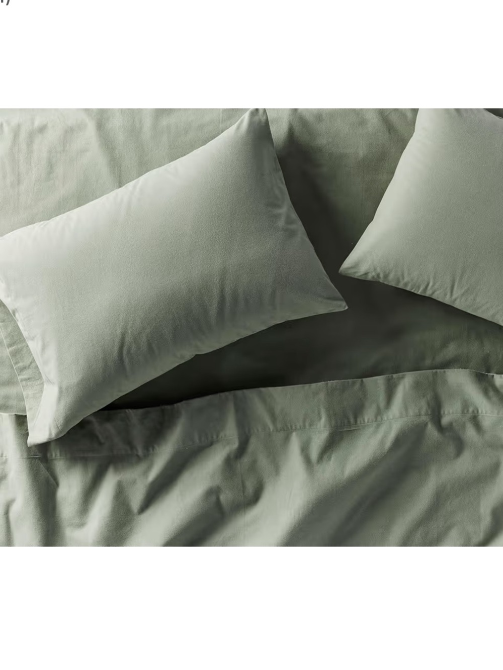 Coyuchi Cloud
Brushed™ Organic Flannel Sheet Set in Cypress New Queen $308 new - Picture 7 of 11
